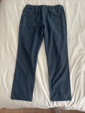 BURLEBO Men's Dark Navy Elastic-Waist Jogger Pants